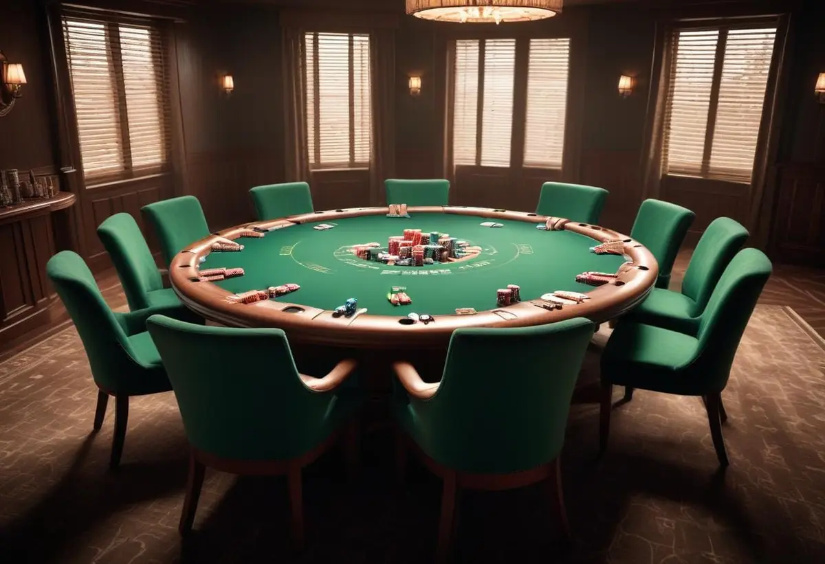 Ha kul med pokerspel hemma hos vänner illustration