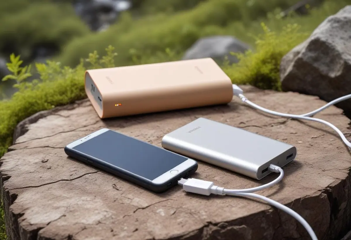Ladda mobilen när som helst med en powerbank! illustration