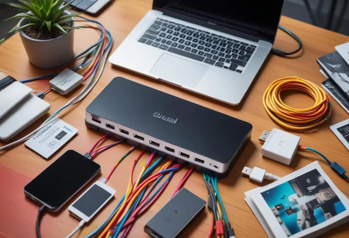 Perfekta usb-hub illustration